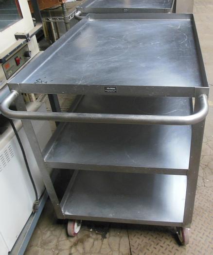 Used Cart, 24" x 36" x 35", 3 Shelves, S/st, Portable, #S742923