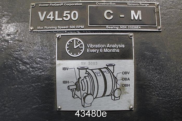 Used Vooner V4L50 Vacuum Pump #43480