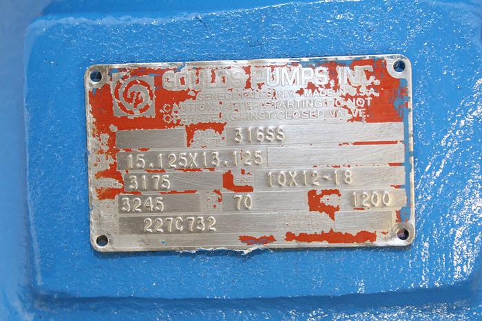 Used Goulds 3175 10x12x18 Pump, CF8M Casing #42775