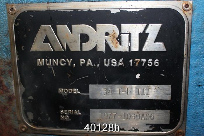 Used Andritz 34TFIII Refiner #40128