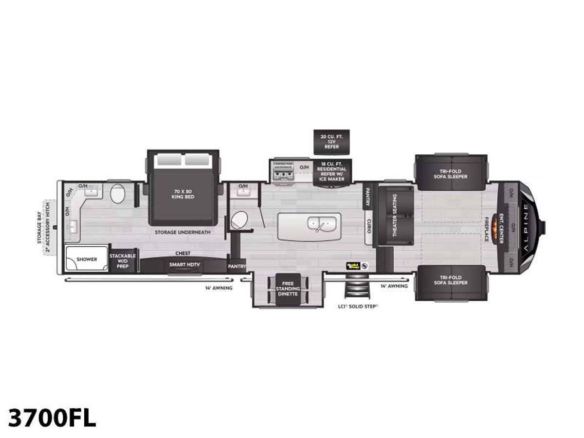 2024 Keystone RV Alpine 3700FL