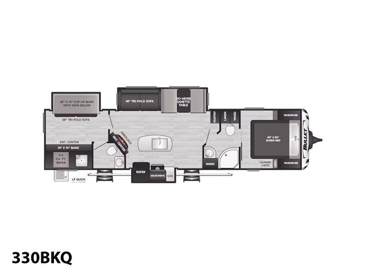 2025 Keystone RV Bullet Premium 330BKQ