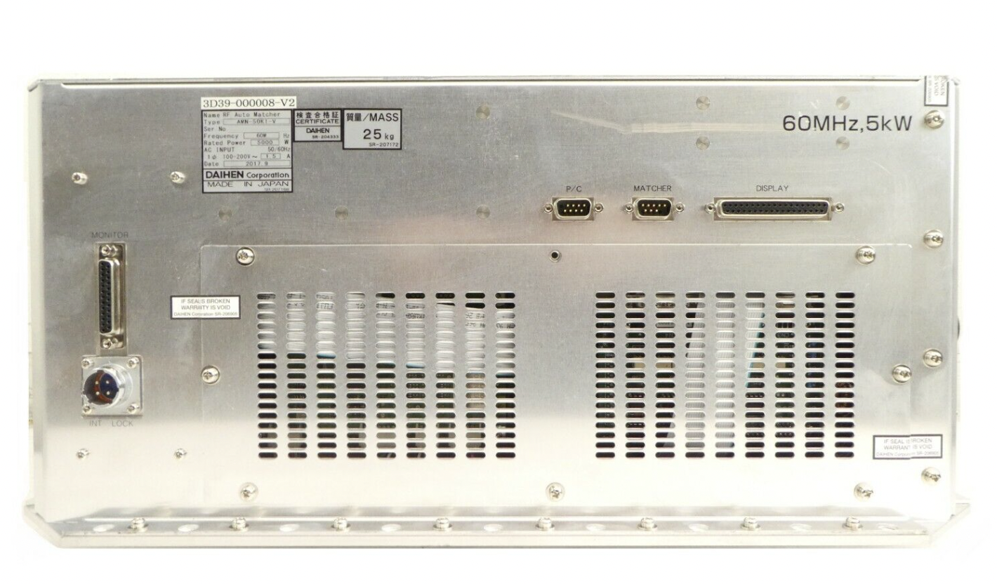 Used Daihen AMN-50K1-V RF Auto Matcher TEL Tokyo Electron 3D39-000008-V2 Copper Spare