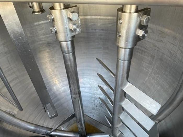 Used Groen 150 Gallon Stainless Steel Jacketed Mix Kettle With Dual Agitation