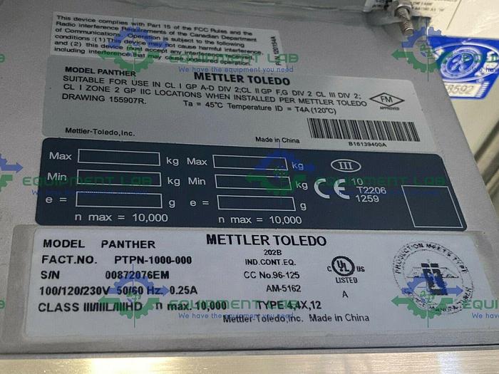 Used Mettler Toledo  Panther Digital Weight Display & Lenze ESV4 Inverter in Enclosure