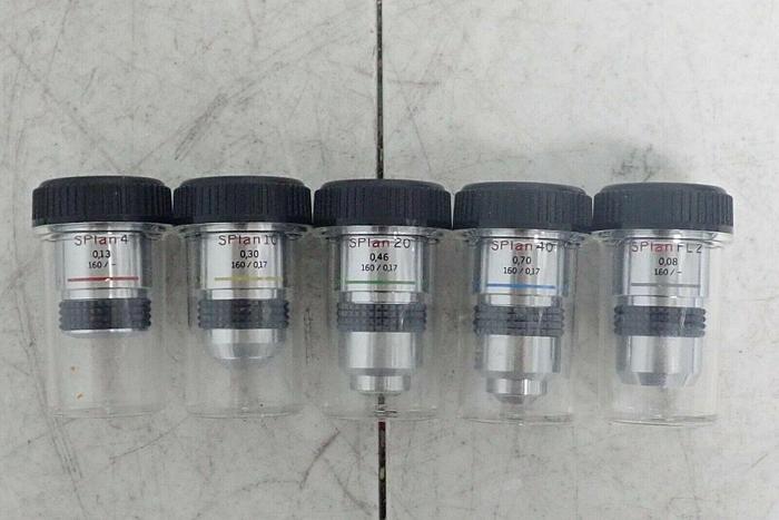 Used Olympus BH-2 Microscope Body Frame with 5 SPlan Objectives, WK 10X/20L Eyepieces