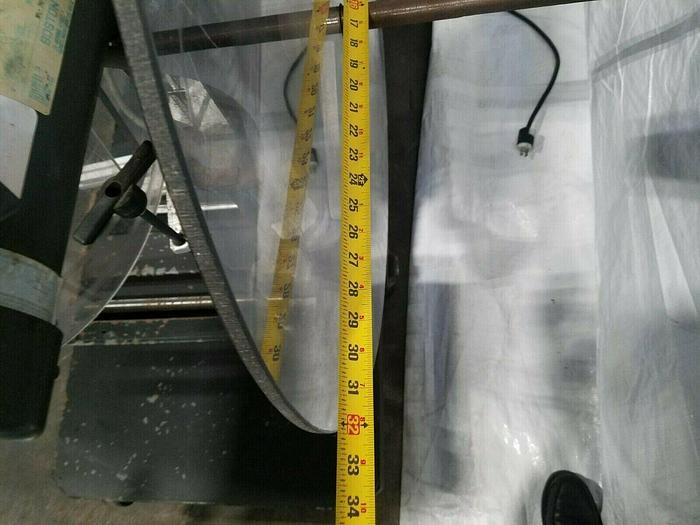 Used Rapid Motorized Double Sided Stock Reel Material Feed with control panel