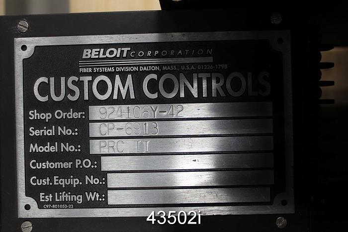 Used GL&V PRC II Refiner Control Unit #43502