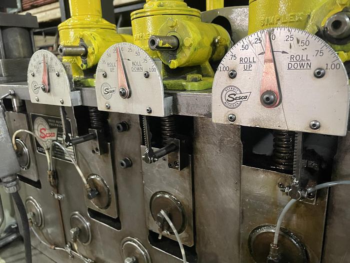 Used 16" Sesco Cradle Straightener and Roll Feed