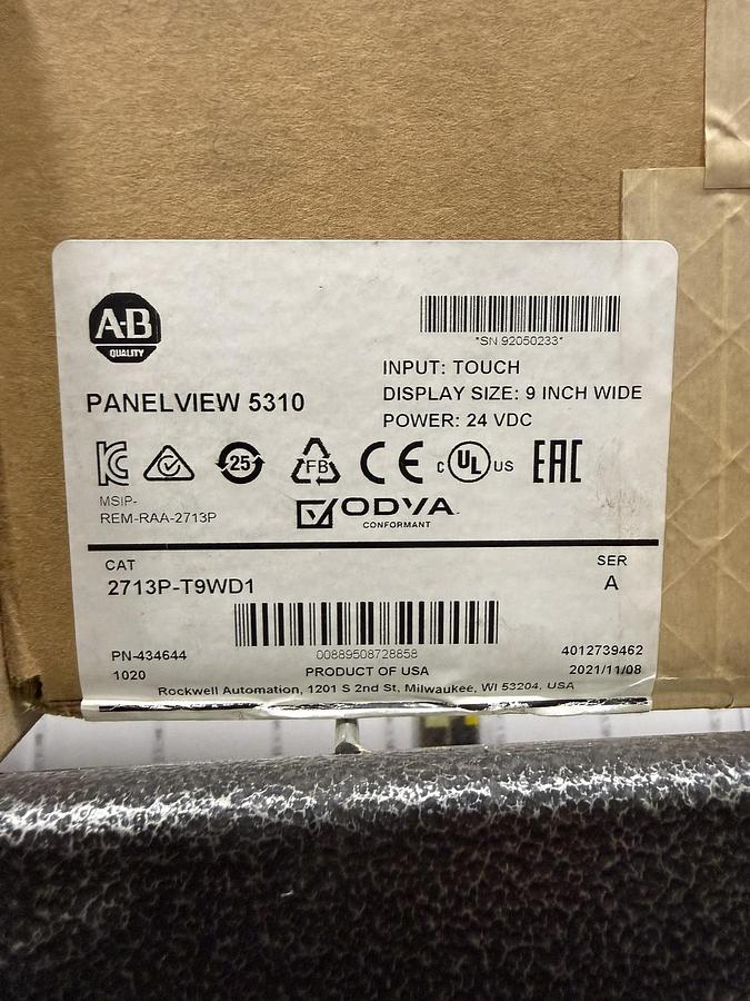 Used Allen Bradley 9" PanelView 5310 HMI Graphic Terminal (New in Box)