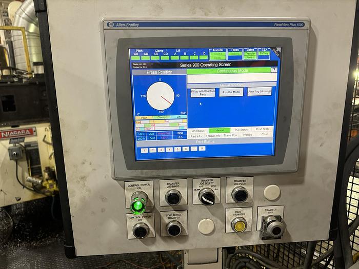 Used 1300 ton Niagara 186"x84" SSDC Stamping Press w/ HMS Transfer