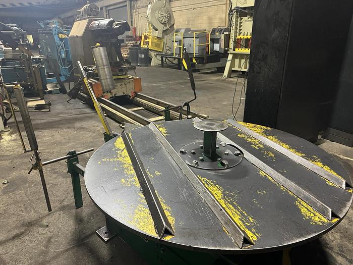 Used AWC Motorized Pallet Decoiler 15,000lbs