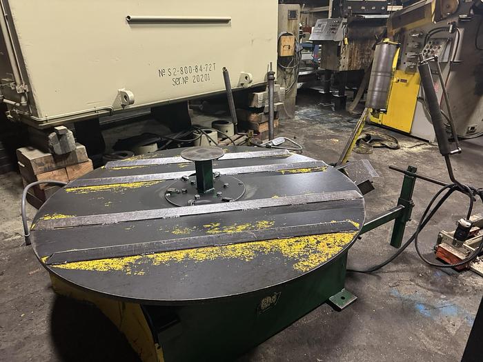 Used AWC Motorized Pallet Decoiler 15,000lbs