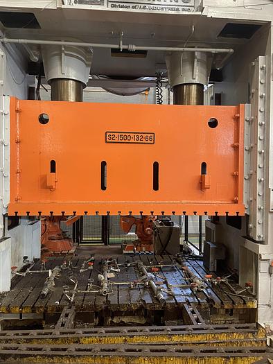 Used 1500 ton USI Clearing 132"x66" SSDC Stamping Press