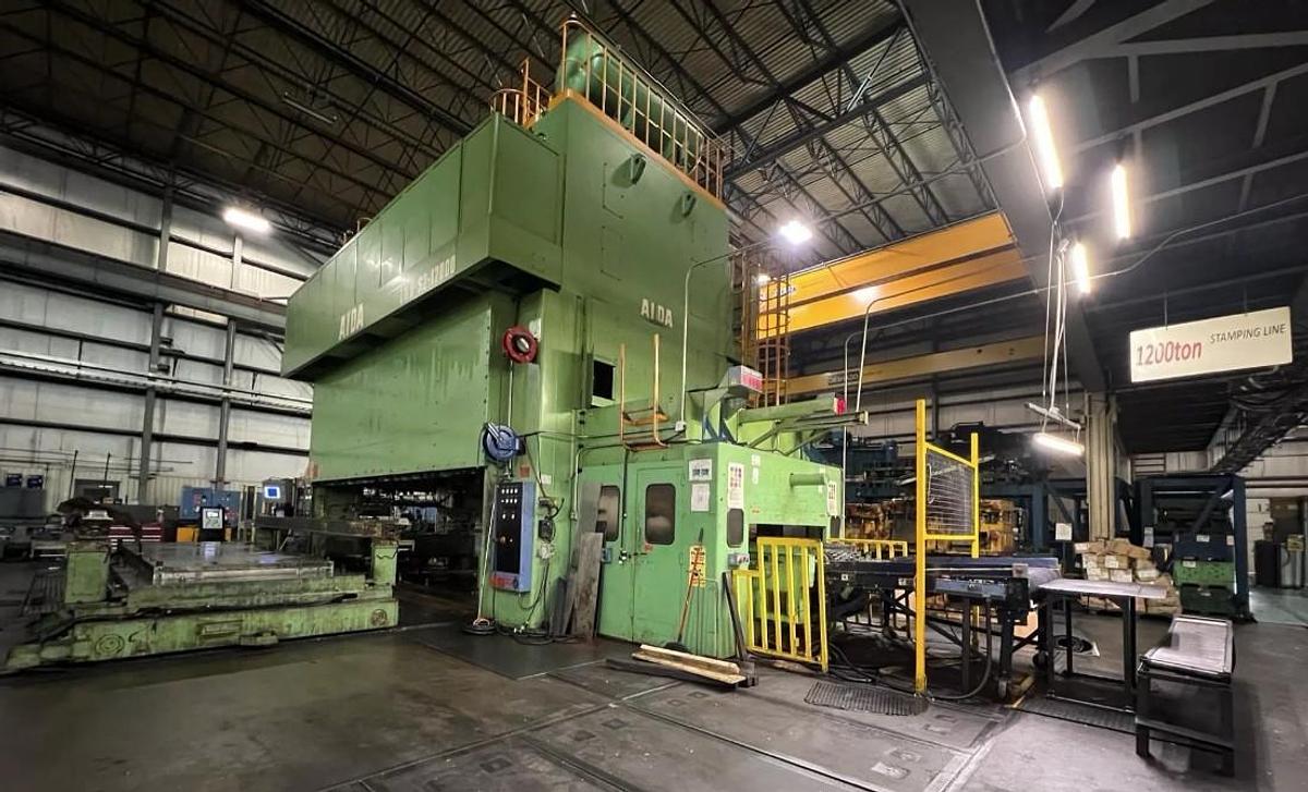 Used 1200 ton AIDA SSDC Transfer Stamping Press