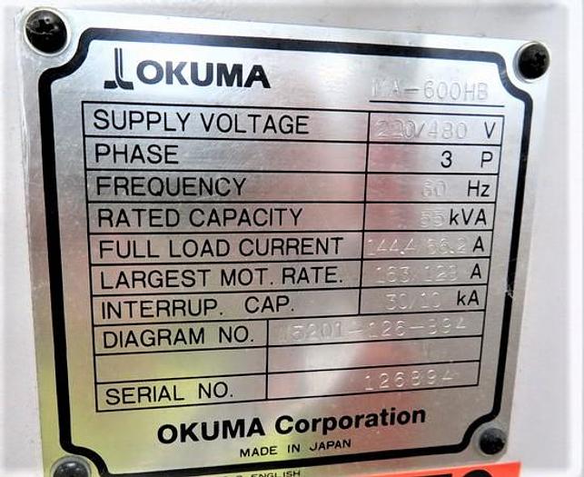Used 2006 OKUMA MA600HB