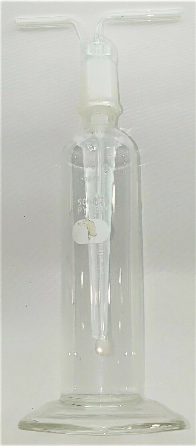 Used Corning PYREX 31770-500 Gas Washing Bottle