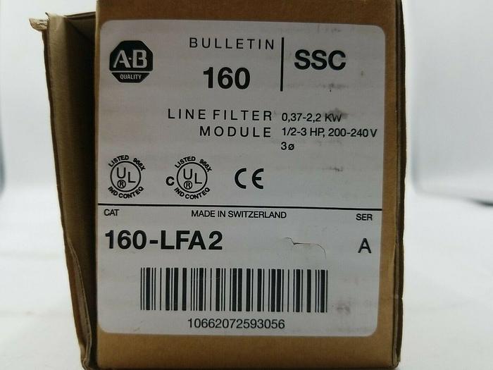 ALLEN BRADLEY Line Filter 160-LFA2 SER A