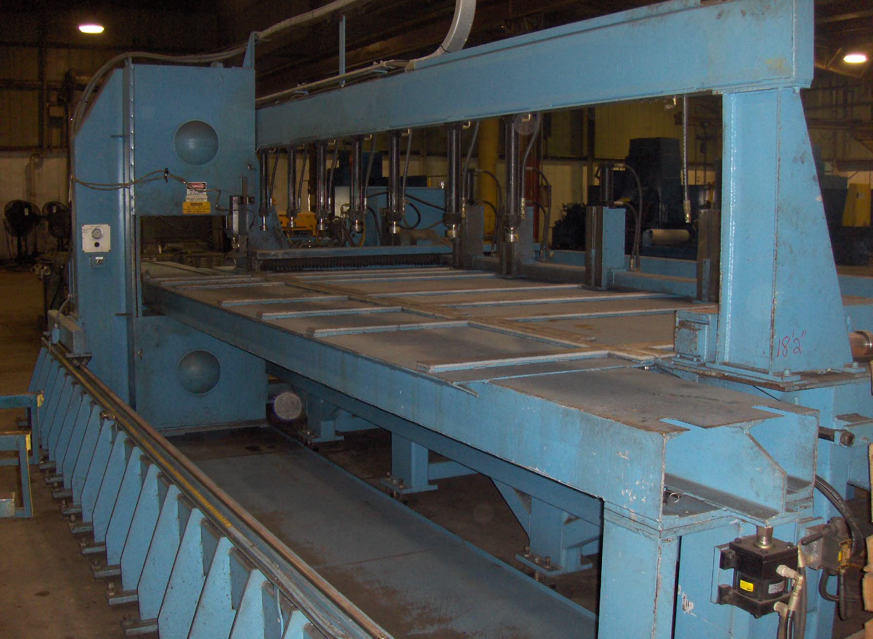 Used 12" x 156" TANNEWITZ Model 3000-MH12 Vertical Band Type Plate Saw; Mfg. 2003