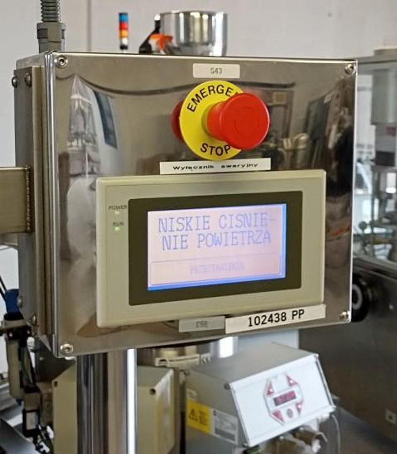 Used King KT320-4 filling line – all S/S and Pharma grade – incl. King CS60 Pick and Place Capper + Harland Sirius MK5 labeler – can work with dropper bottles (drops)