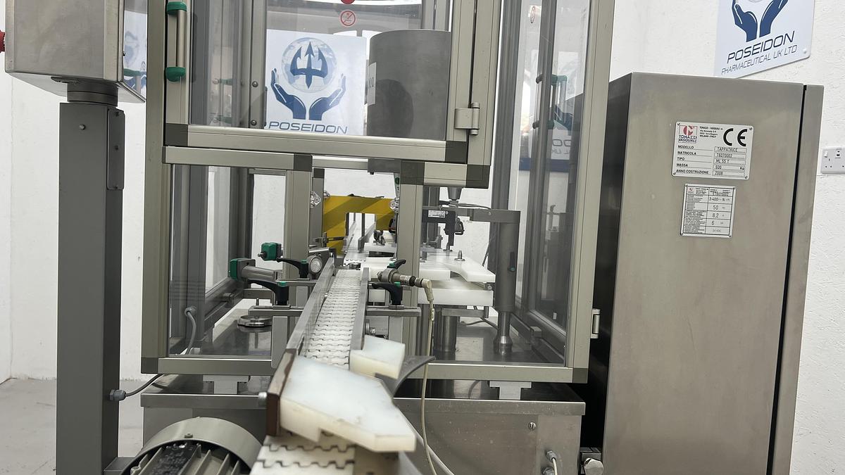 Used Marchesini Tonazzi ML-55 T Automatic Push-On Press-On 3-Head Capper