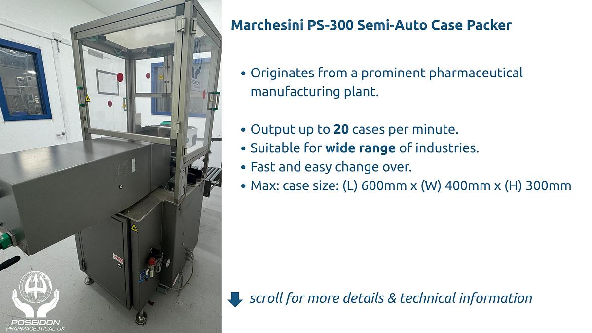 Used Marchesini Pack Service PS-300 Case Packer