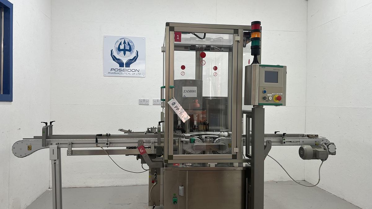 Used Marchesini Tonazzi ML-55 T Automatic Push-On Press-On 3-Head Capper