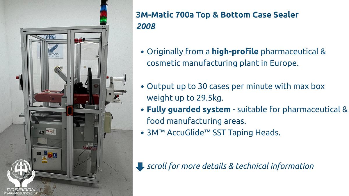 Used 3M Matic Adjustable Case Sealer - Fully Guarded (2008)