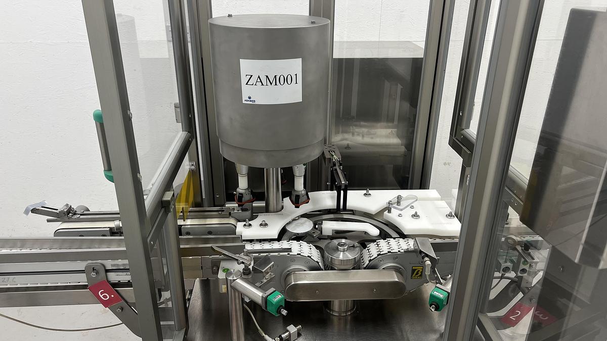 Used Marchesini Tonazzi ML-55 T Automatic Push-On Press-On 3-Head Capper