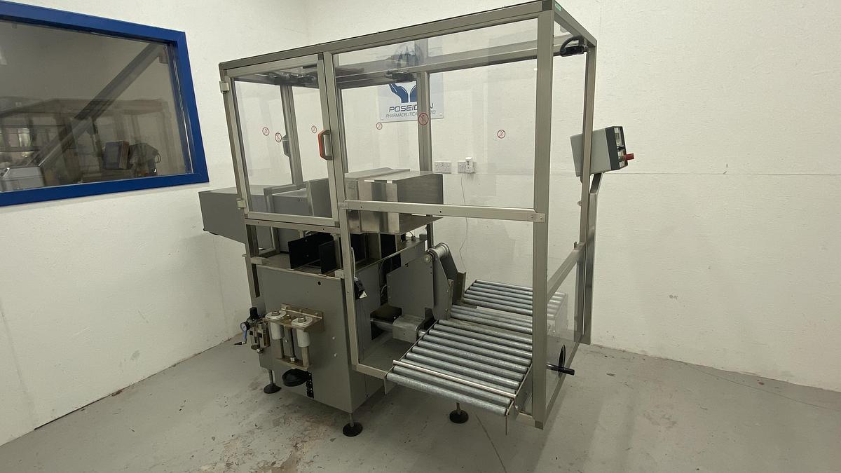 Used Marchesini PS300 semi-auto case packer – fully enclosed version