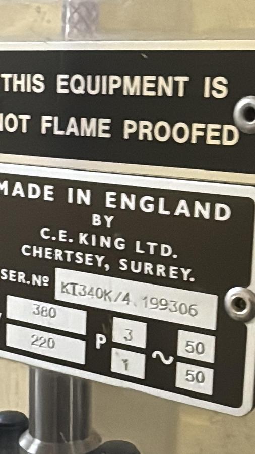 Used King KT320-4 filling line – all S/S and Pharma grade – incl. King CS60 Pick and Place Capper + Harland Sirius MK5 labeler – can work with dropper bottles (drops)