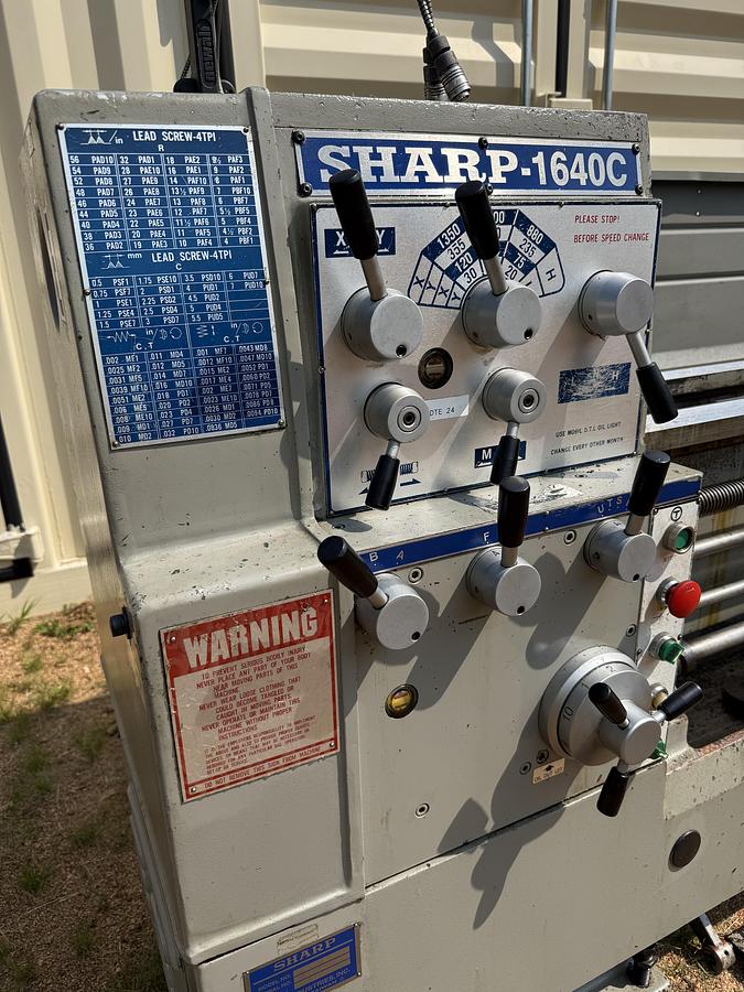 Used SHARP PRECISION ENGINE LATHE 16X40