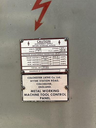 Used CLAUSING COLCHESTER 15" LATHE