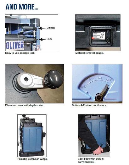 OLIVER - 12-1/2" Thickness Planer - 10044 - With Byrd Shelix Helical Head Cutterhead