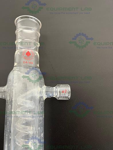 Used Ace Glass  250mm Spiraled Coil Condenser w/ 24/40 Joints #7 Ace-Thred Connection