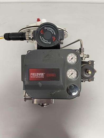 Used Fisher / Baumann 32-84041SA 316L Control Valve + Fieldvue DVC6010F Positioner