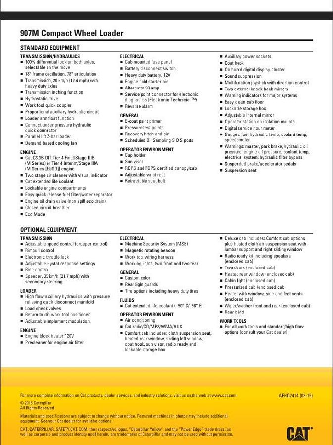 Used 2016 CATERPILLAR 907M