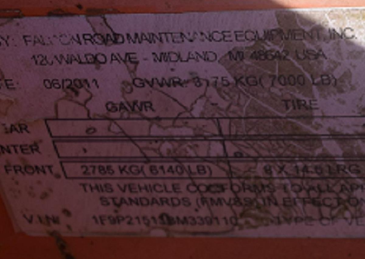 Used 2011 FALCON RME FMV89