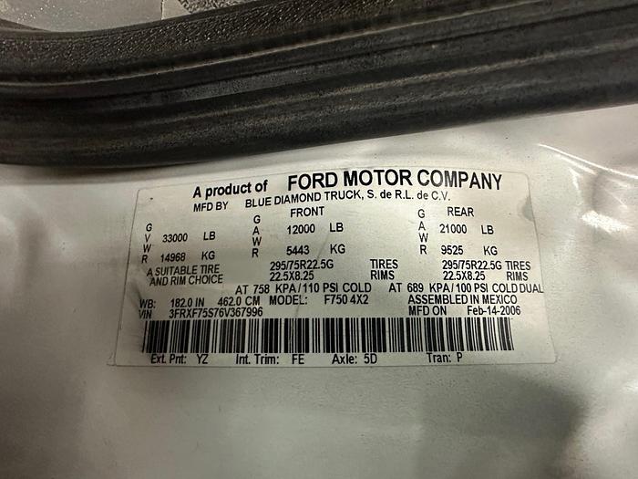Used 2006 FORD F750