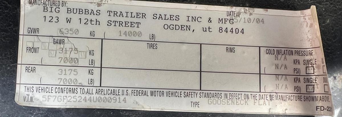 Used 2004 LIL BUBBA FD221