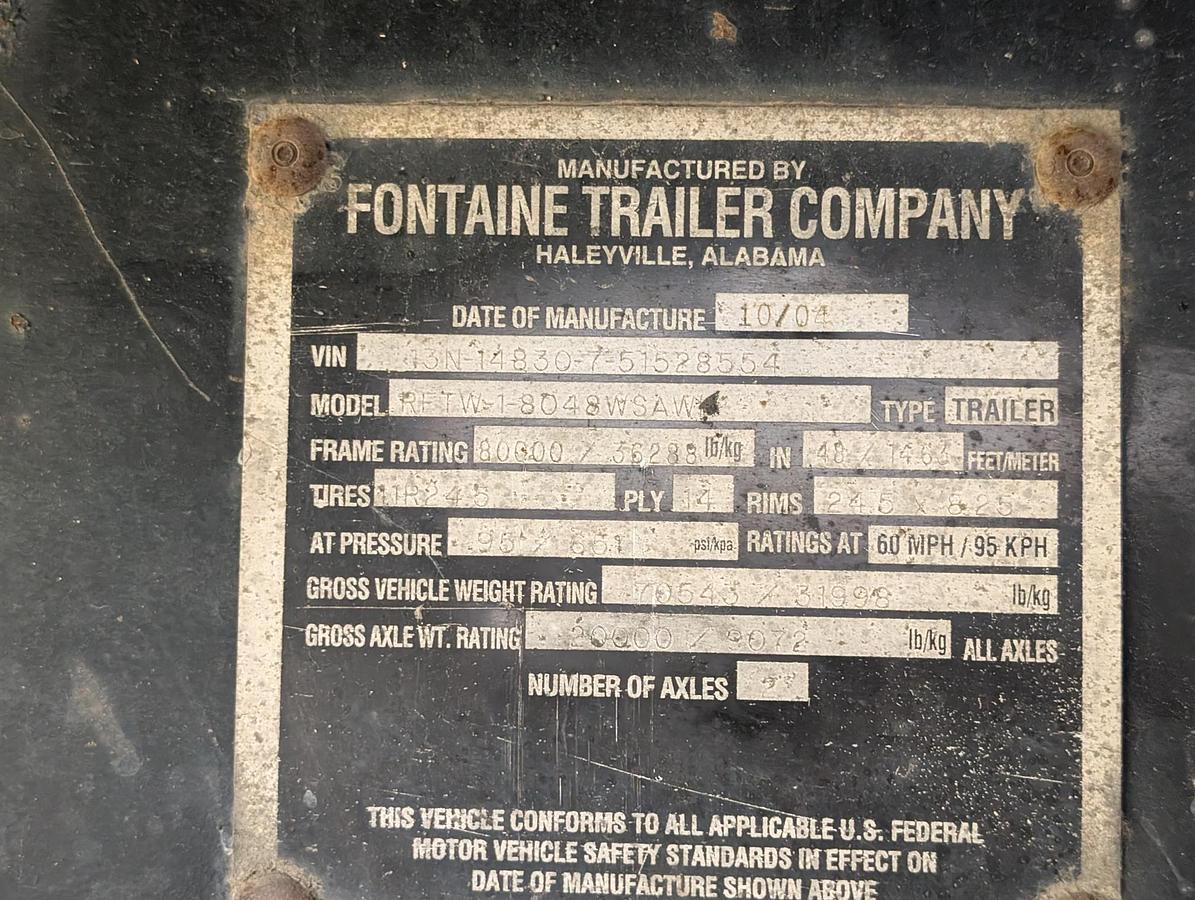 Used 2005 FONTAINE 48' X 102"