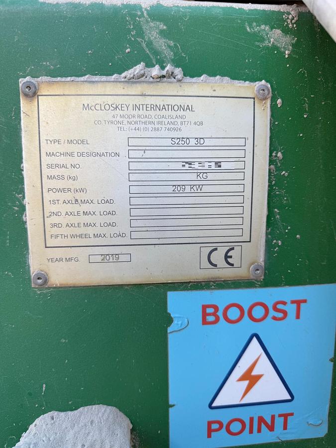 Used 2019 MCCLOSKEY S250 3D