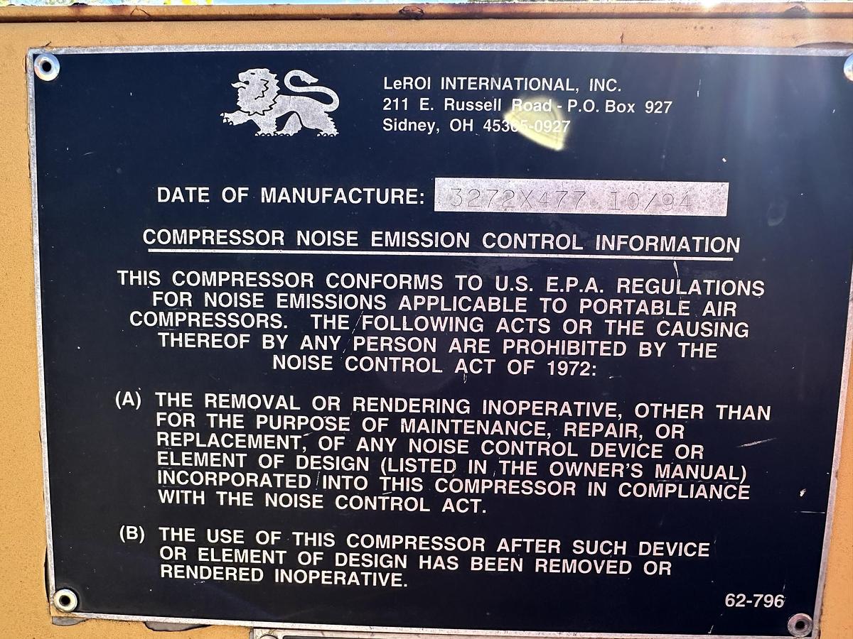 Used 1995 LEROI Q185JD-E