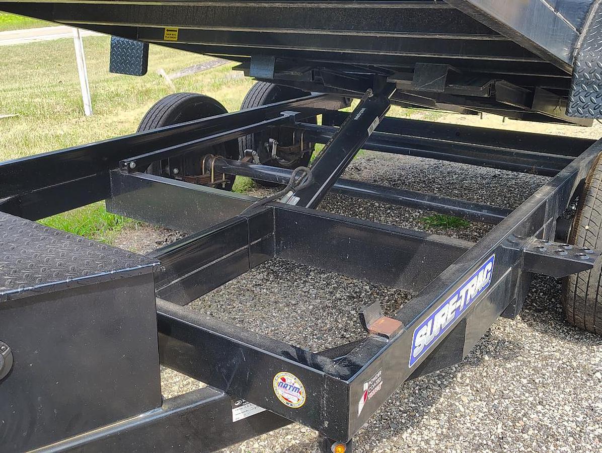 Used 2022 SURE TRAC 12 foot Low Profile Homeowner Dump Trailer