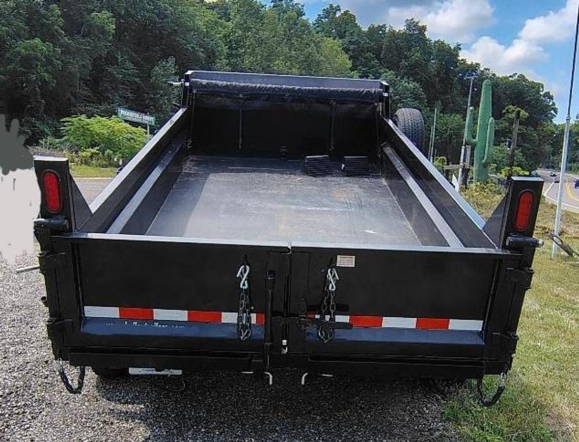 Used 2022 SURE TRAC 12 foot Low Profile Homeowner Dump Trailer