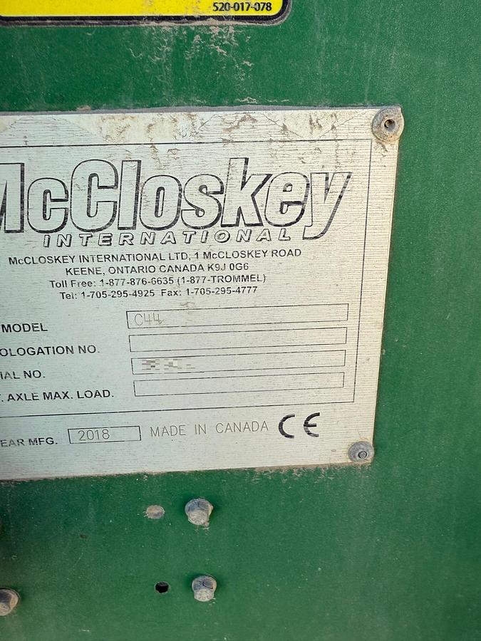 Used 2018 MCCLOSKEY C44