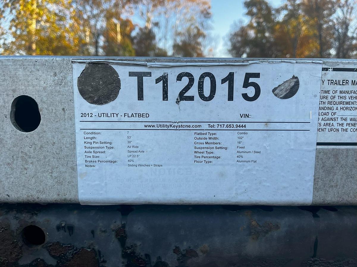 Used 2012 UTILITY 53'X102 High Flat