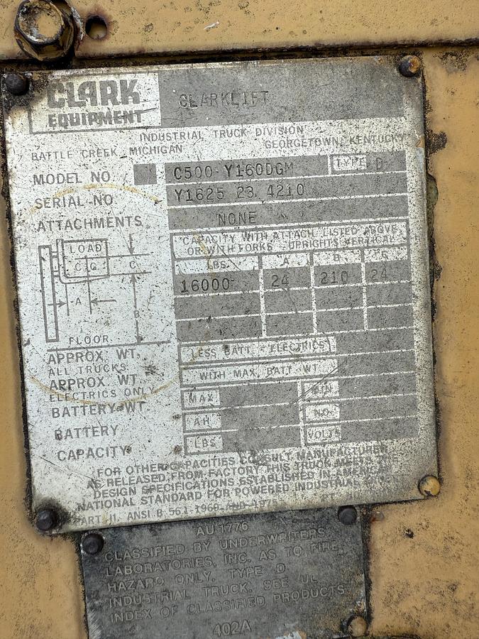 Used CLARK C500-Y160 DGM