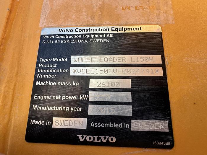 Used 2015 VOLVO L150H