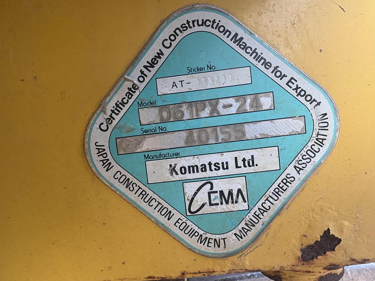 Used 2016 KOMATSU D61PX-24
